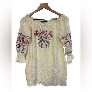 TOV Los Angeles Embroidered‎ Tunic Boho Top Sz 38/S